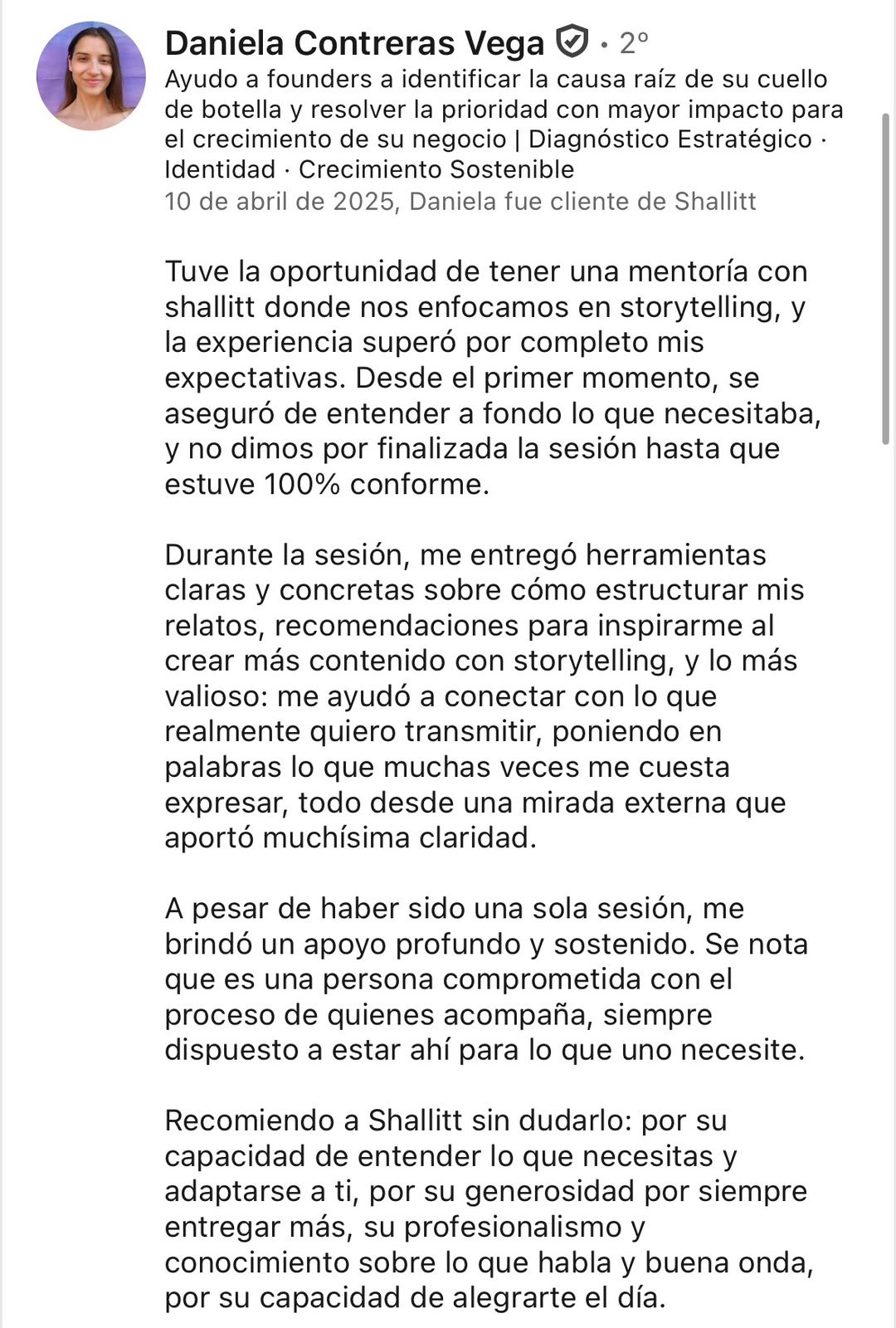 Testimonio